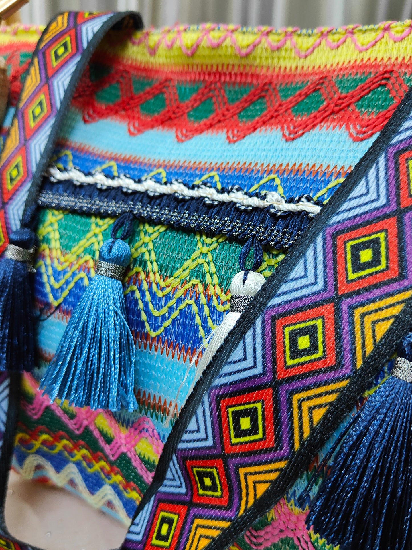 Ethnic Style Bag (Blue)