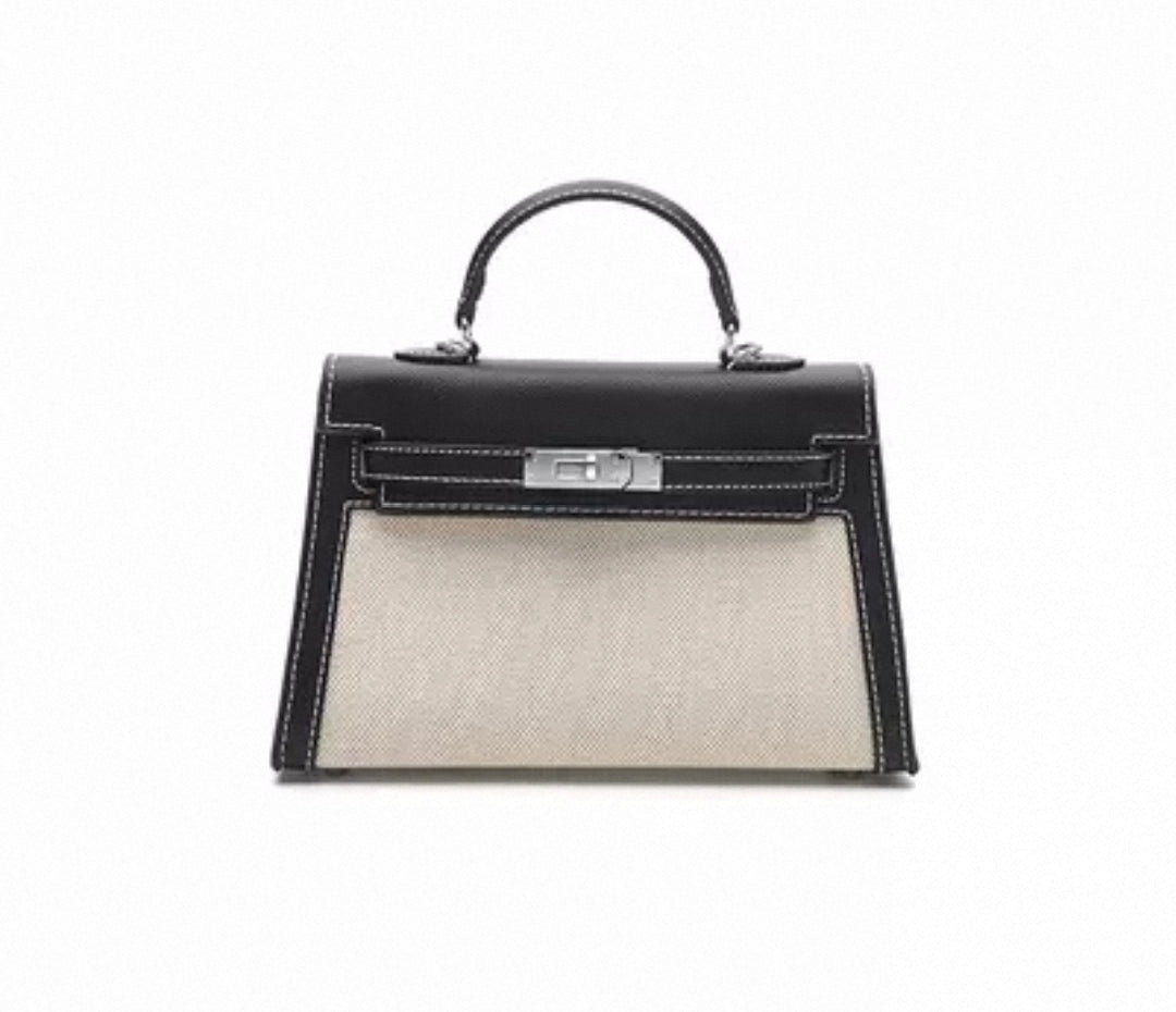 Canvas Buckle Bag (Black)