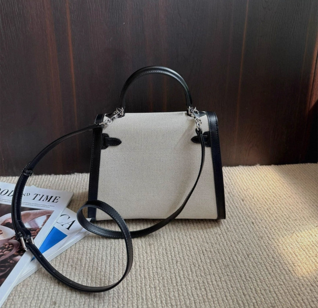 Canvas Buckle Bag (Black)