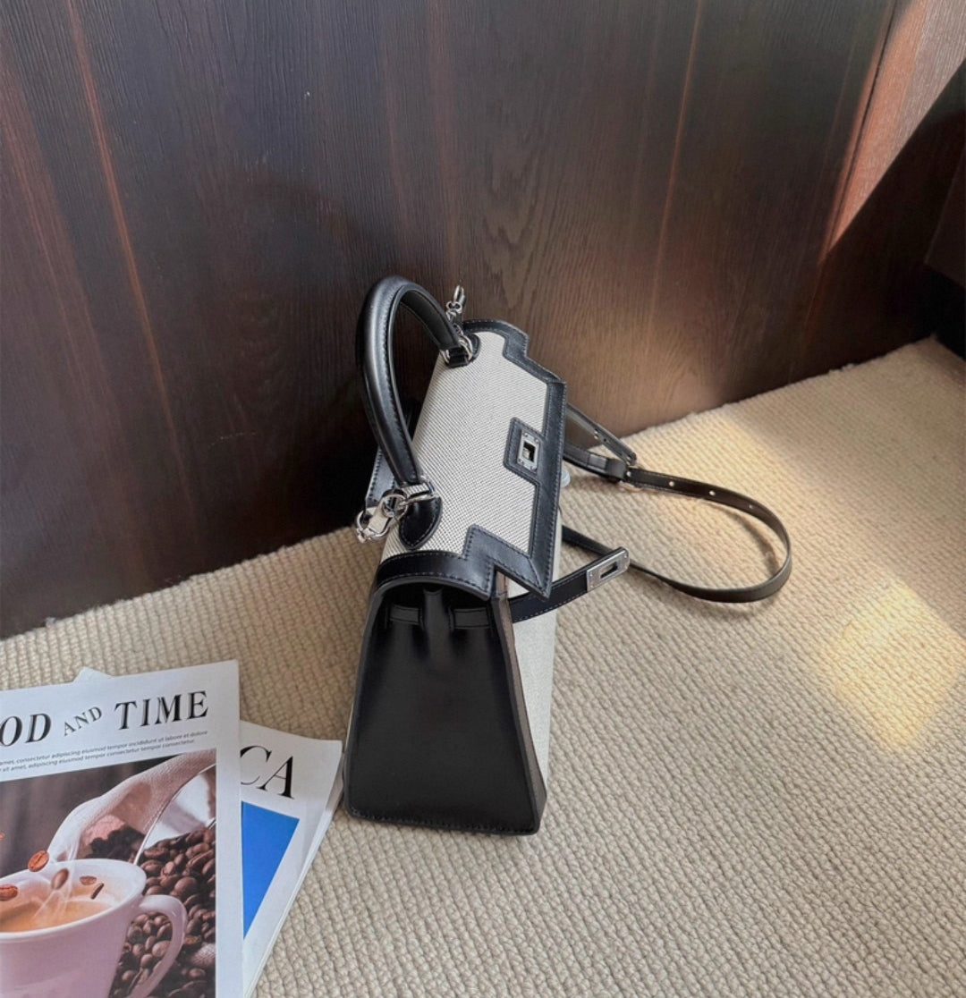 Canvas Buckle Bag (Black)