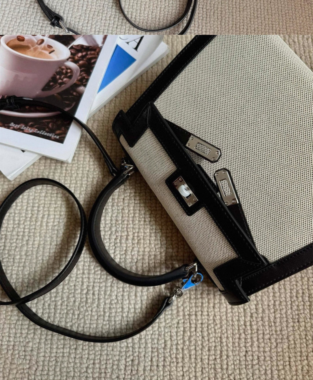 Canvas Buckle Bag (Black)