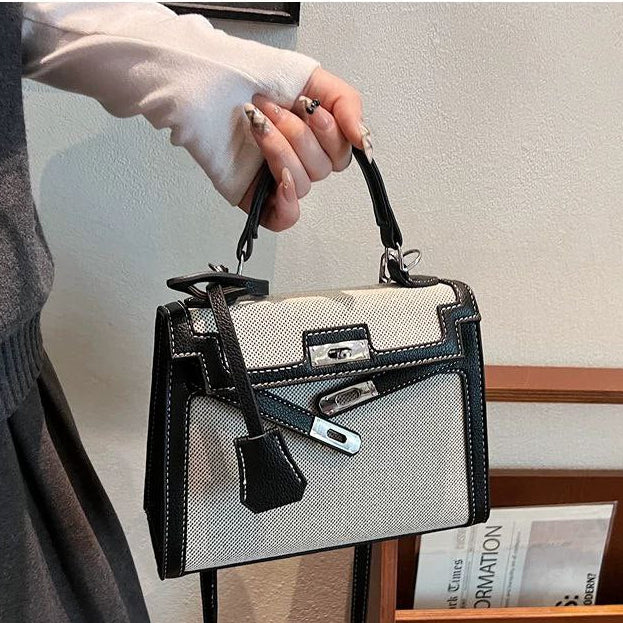 Canvas Buckle Bag (Black)