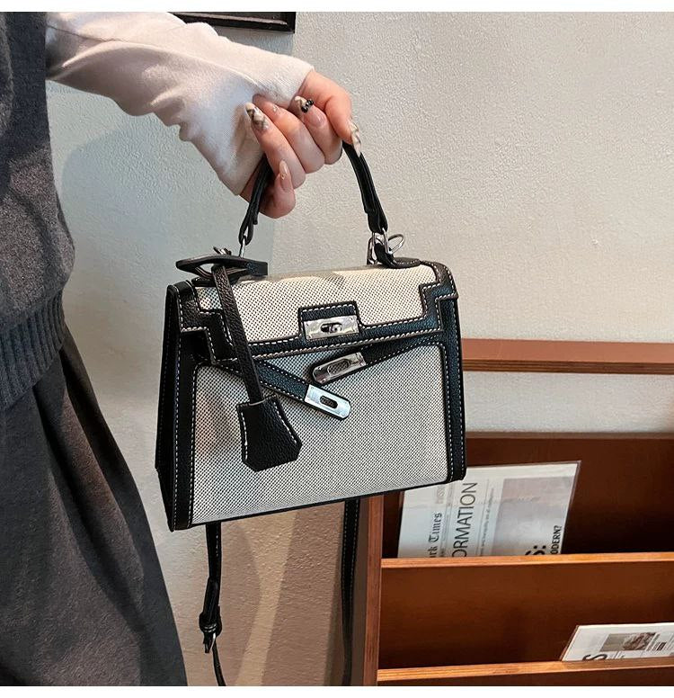 Canvas Buckle Bag (Black)