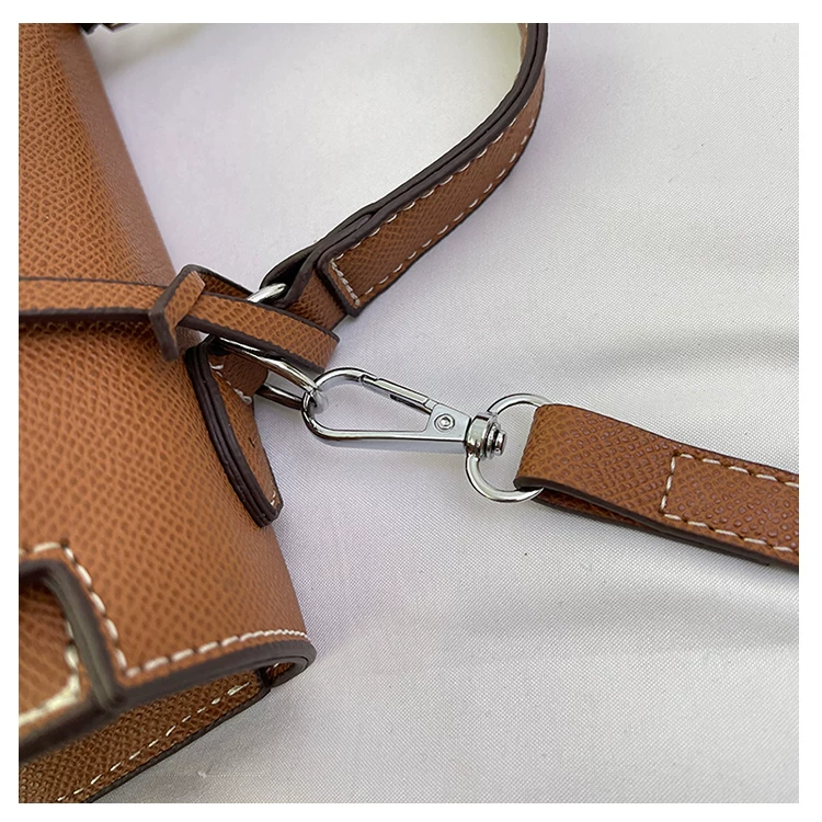 Canvas Buckle Bag (Brown)